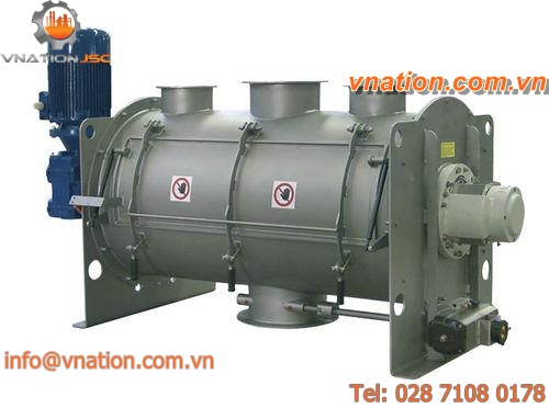 drum mixer / batch / horizontal / single-shaft