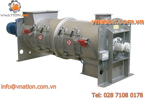 drum mixer / continuous / for sludge and lime / horizontal