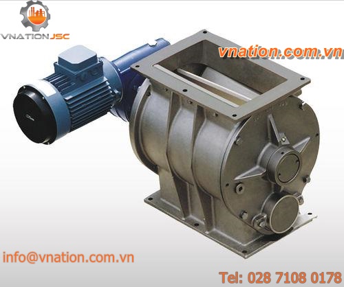 pneumatic conveying rotary valve / square-flange