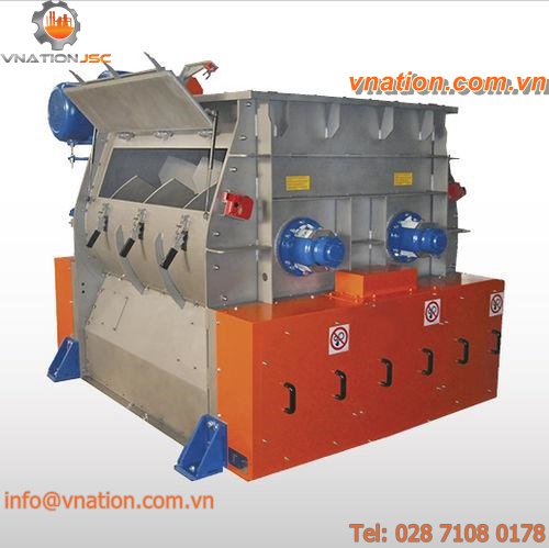 drum mixer / paddle / continuous / twin-shaft