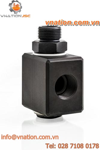 high-pressure rotary union / stainless steel / right-angle