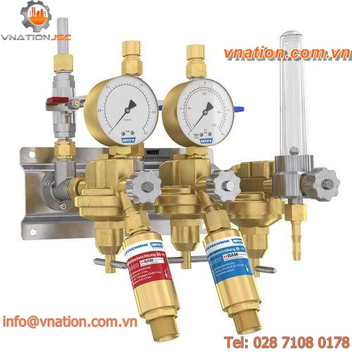multi-valve manifold / brass / for gas