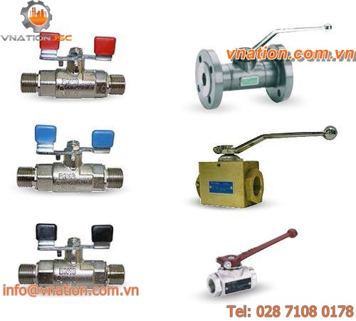 ball valve / lever / control / for gas