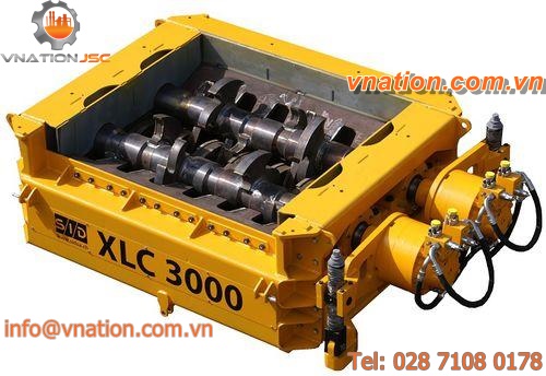 double-shaft shredder / for waste