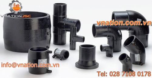 compression fitting / straight / polyethylene / thermoplastic