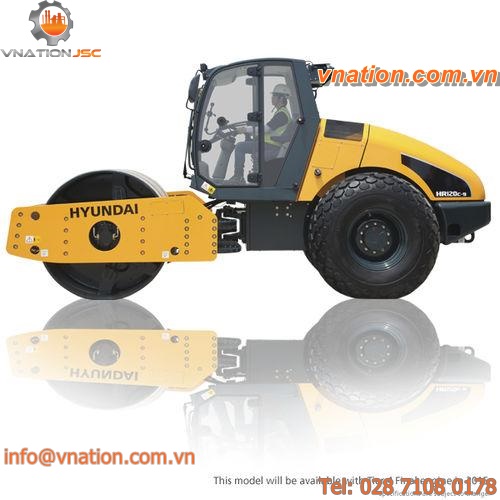 single-cylinder road roller / articulated / vibrating
