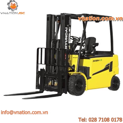 battery-powered forklift / ride-on / handling / 4-wheel