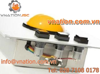 mechanical trackball / panel-mount / IP65 / stainless steel