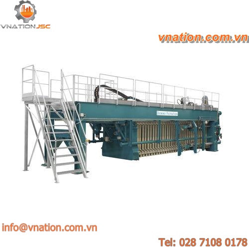 overhead beam filter press / platform / automatic / for slurry