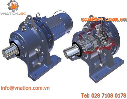 single-phase electric gearmotor / coaxial / compact / for conveyors