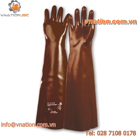 laboratory glove / chemical protection / cotton / PVC