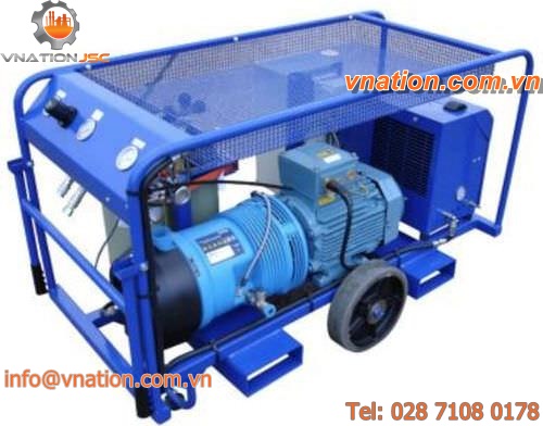 breathing air compressor / piston / mobile / lubricated