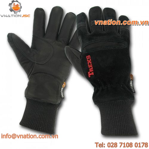 work glove / heat-resistant / leather / firefighters