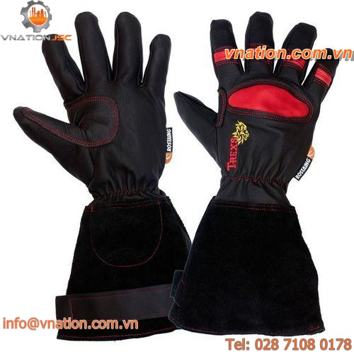work glove / heat-resistant / anti-cut / leather