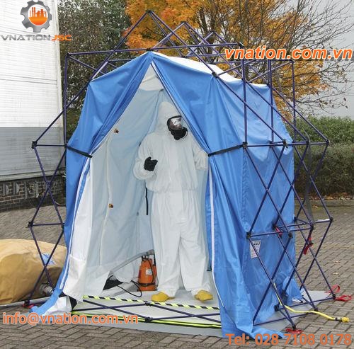 decontamination shower / emergency / portable / outdoor