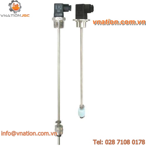 magnetic float level switch / for liquids / vertical / stainless steel