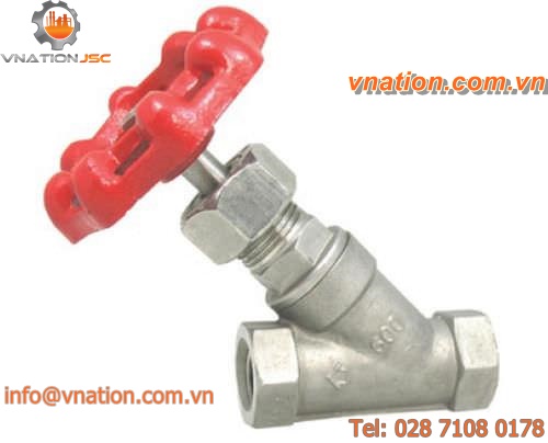 disc valve / manual / for chemicals / angle seat