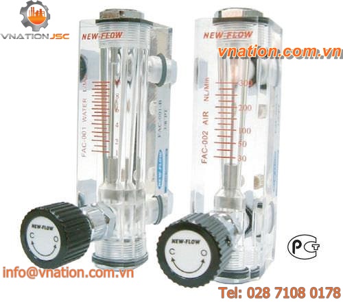 variable-area flow meter / plastic tube / for liquids / for gas