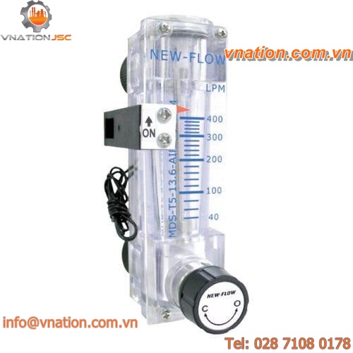 variable-area flow meter / plastic tube / for water / for air