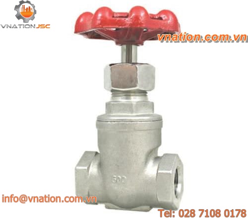 gate valve / manual / for chemicals / stainless steel