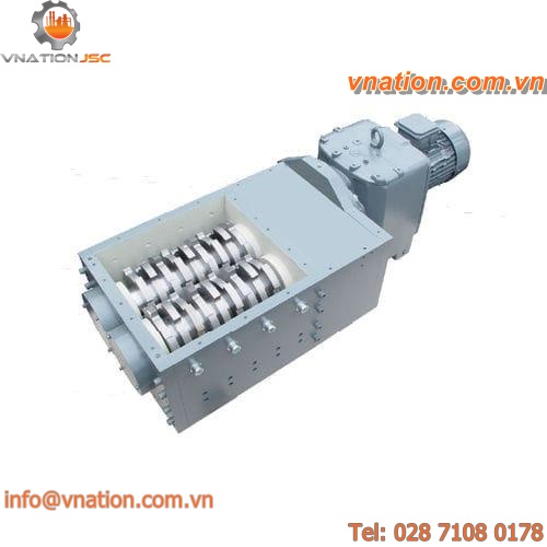 double-shaft shredder / for waste / rugged