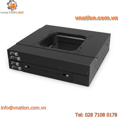 linear nanopositioning stage / 1-axis / open-center / ball screw