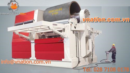 hydraulic plate bending machine / with 4 rollers / CNC