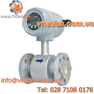 electromagnetic flow meter / metal tube / for oil / for gas