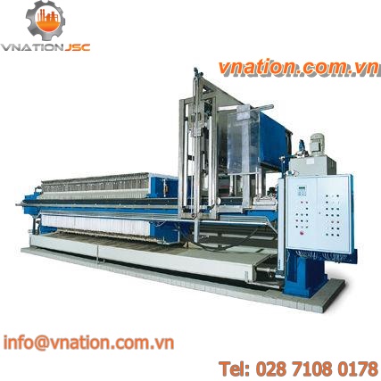 frame filter press / overhead beam / automatic