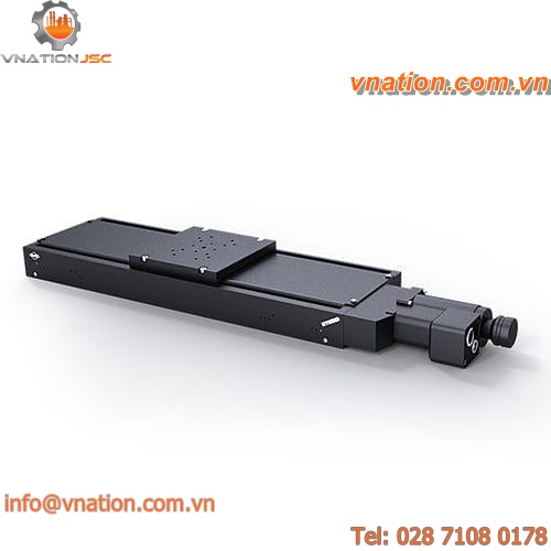 linear nanopositioning stage / piezoelectric / 1-axis / integrated recirculating ball bearing guide