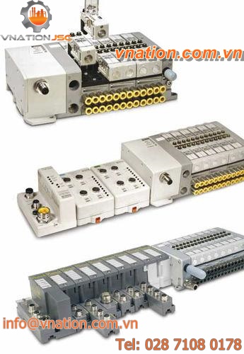 spool pneumatic directional control valve / electrically-operated / fieldbus pneumatic