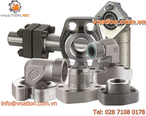 flange fitting / straight / hydraulic