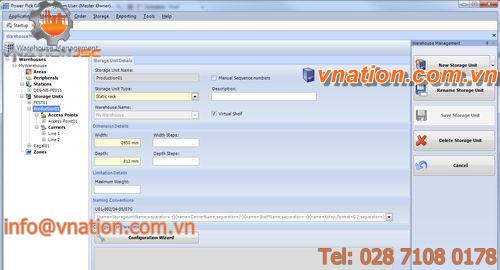 warehouse management (WMS) software / real-time