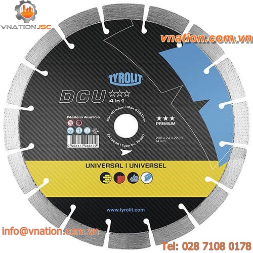 circular saw blade / diamond / for concrete / for stone