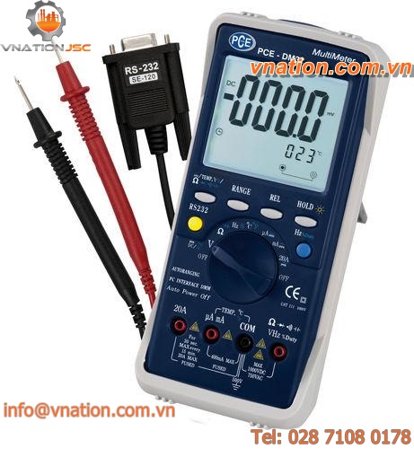 LCD voltmeter / portable / AC