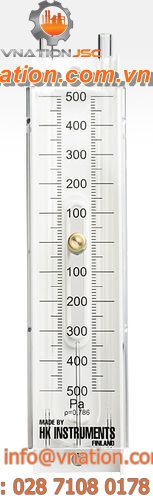 liquid column pressure gauge / analog / for air / for HVAC