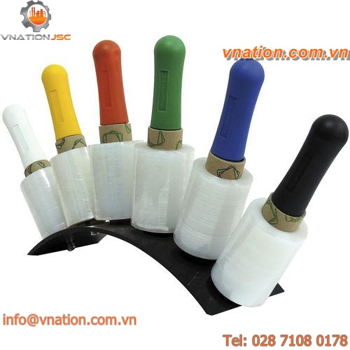 adhesive film / manual stretch / plastic / roll
