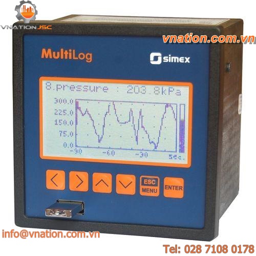 paperless videographic recorder / panel-mount / with LCD graphic display / 1-8 inputs