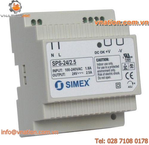 AC/DC power supply / DIN rail / compact
