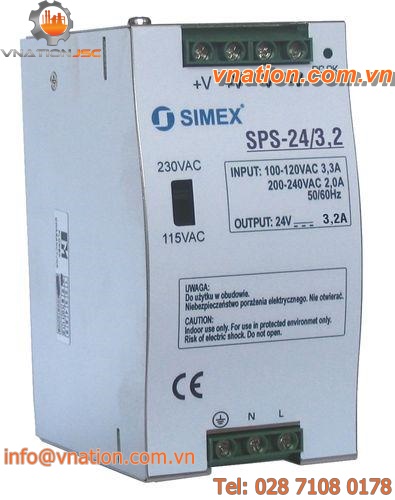 AC/DC power supply / DIN rail / compact / switching