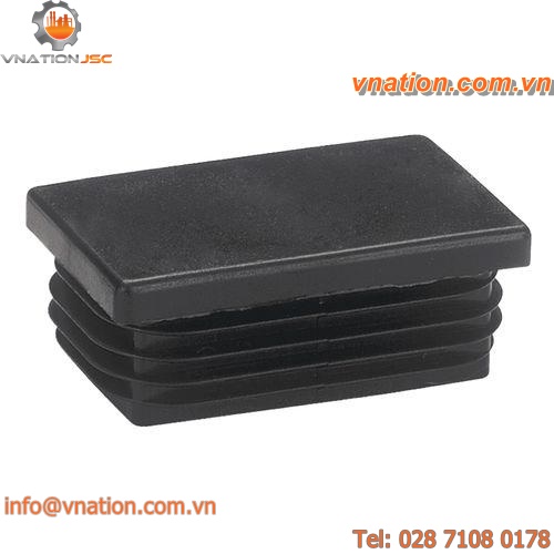 rectangular plug / finned / snap-on / polyethylene