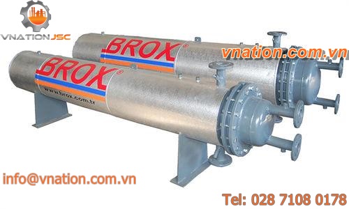 shell and tube heat exchanger / liquid/liquid / for the food industry / for marine applications