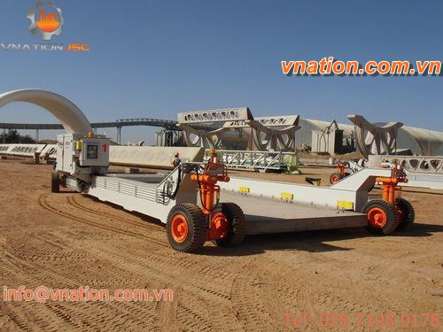 self-propelled trailer / flatbed / 4-axle / construction