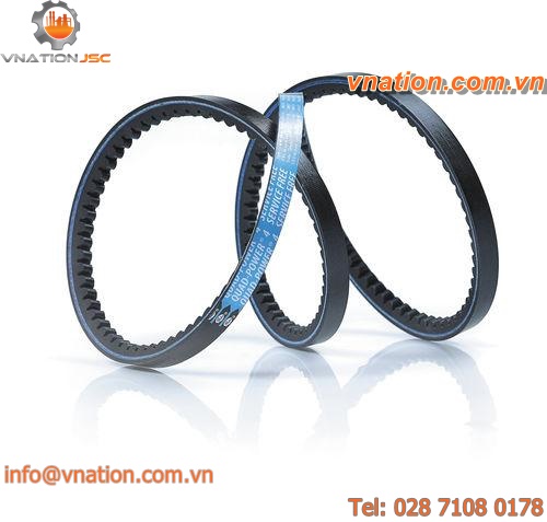 V transmission belt / maintenance-free / high-performance / raw edge