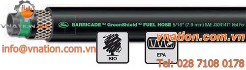 fuel hose / light-duty / rubber