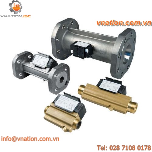 ultrasonic flow sensor / for liquids and gases / in-line
