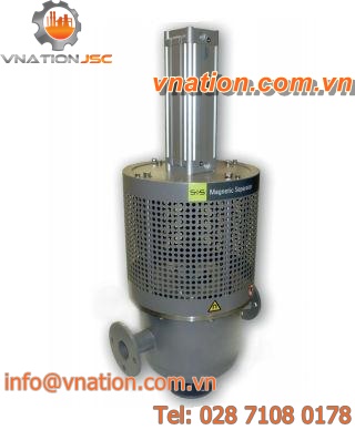 magnetic separator / liquid / for pasty products / for pneumatic conveying