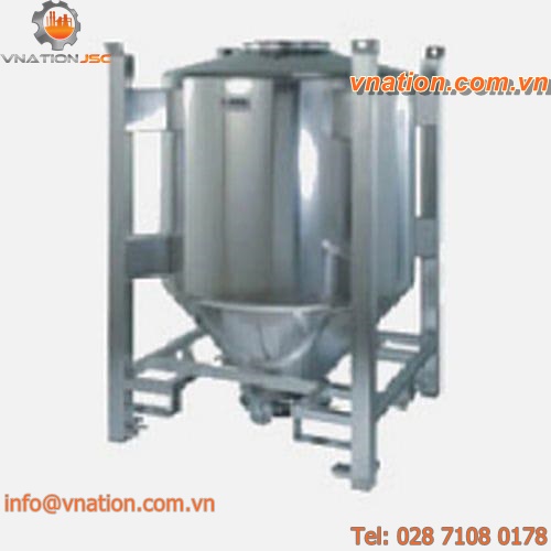 cone-bottom silo / stainless steel / for the food industry