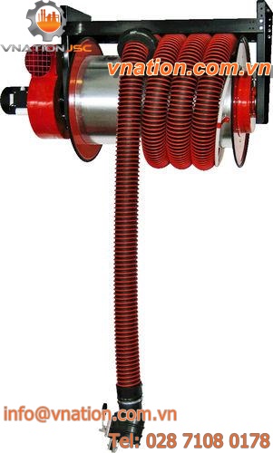hose reel / spring / wall-mounted / exhaust extraction hose