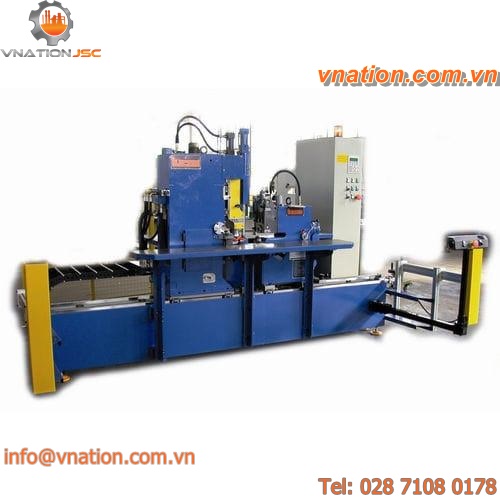 circular shear / flanging machine / hydraulic / automatic